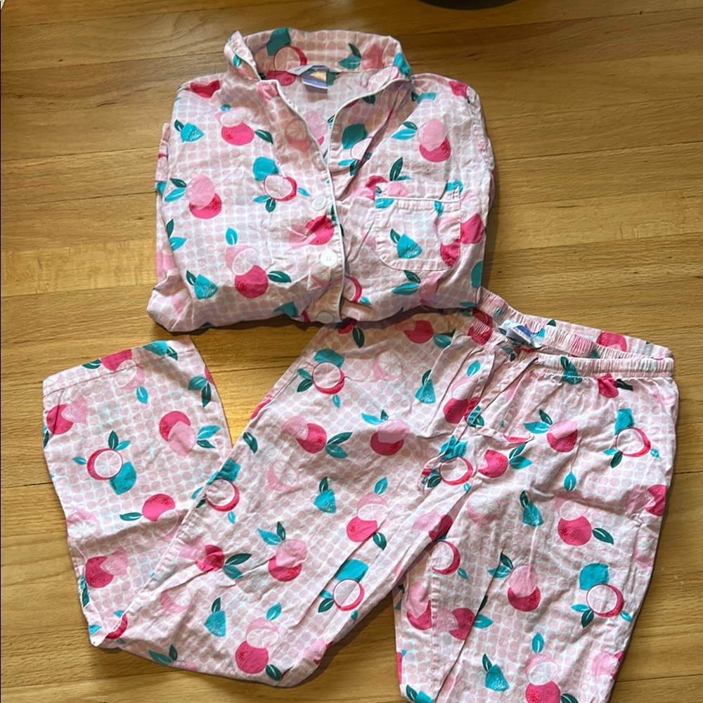 Vibrant women’s fruit polka dot spring summer pajamas The Company Store